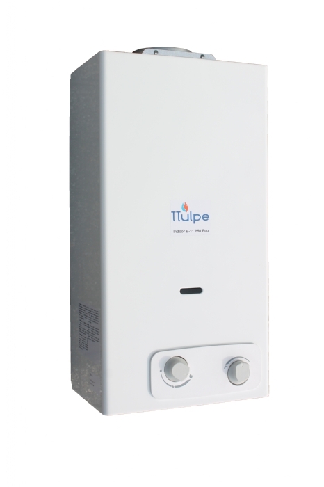 TTulpe Indoor B-11 P37 Eco, Einen Indoor-Durchlauferhitzer für Warmwasser  in Küche oder Bad, Ihr neuer TTulpe® Propangas-Durchlauferhitzer