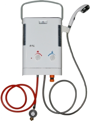 Eccotemp CE-L5. Mobiler Durchlauferhitzer mit Dusche fr das Auenbereich.