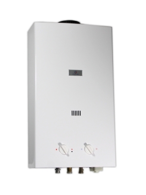 Neu!  Der 12-Liter, 20 Kilowatt propangas Therme fr den Innenbereich von Eccotemp.